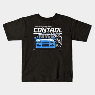 Keep everything under control (blue) Kids T-Shirt